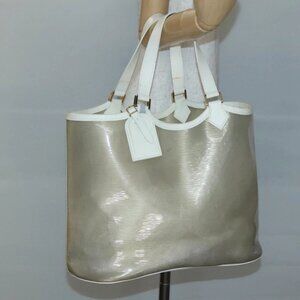 LOUIS VUITTON Epi Plage Lagoon Bay Tote Bag White Clear